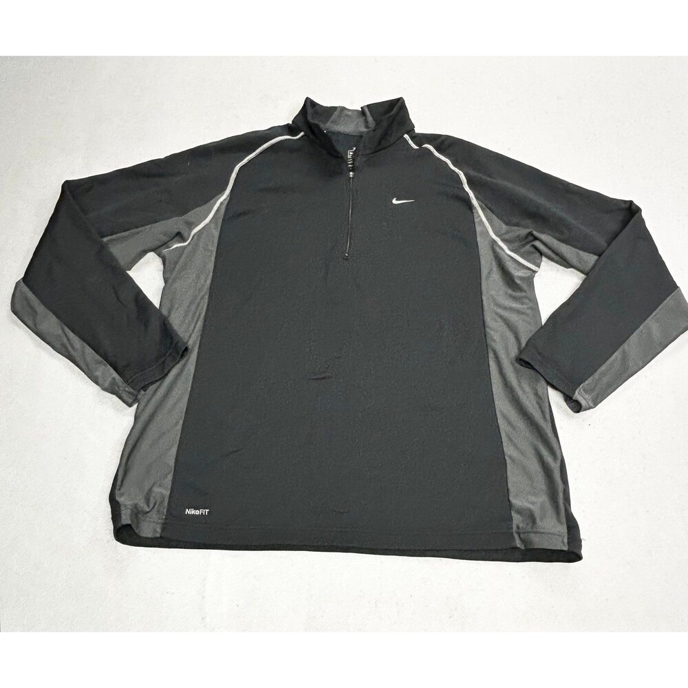 Nike Therma Fit Top Training Half Zip Performance Vintage Team Mens XXL Black